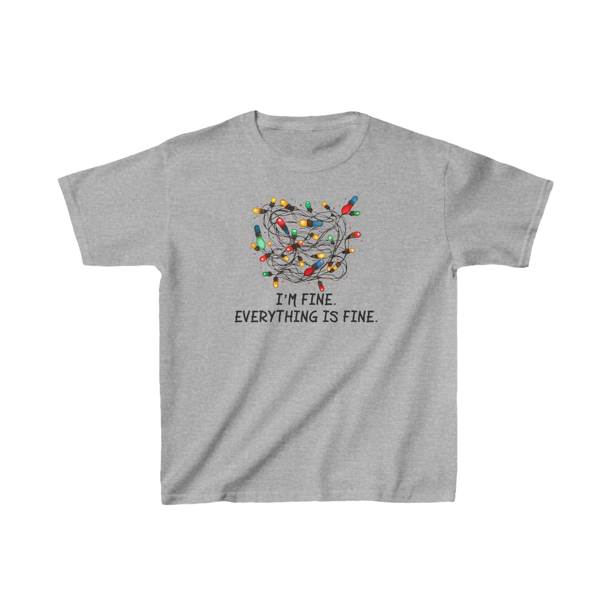 I'm Fine Everything is Fine Lights Shirt for Kids