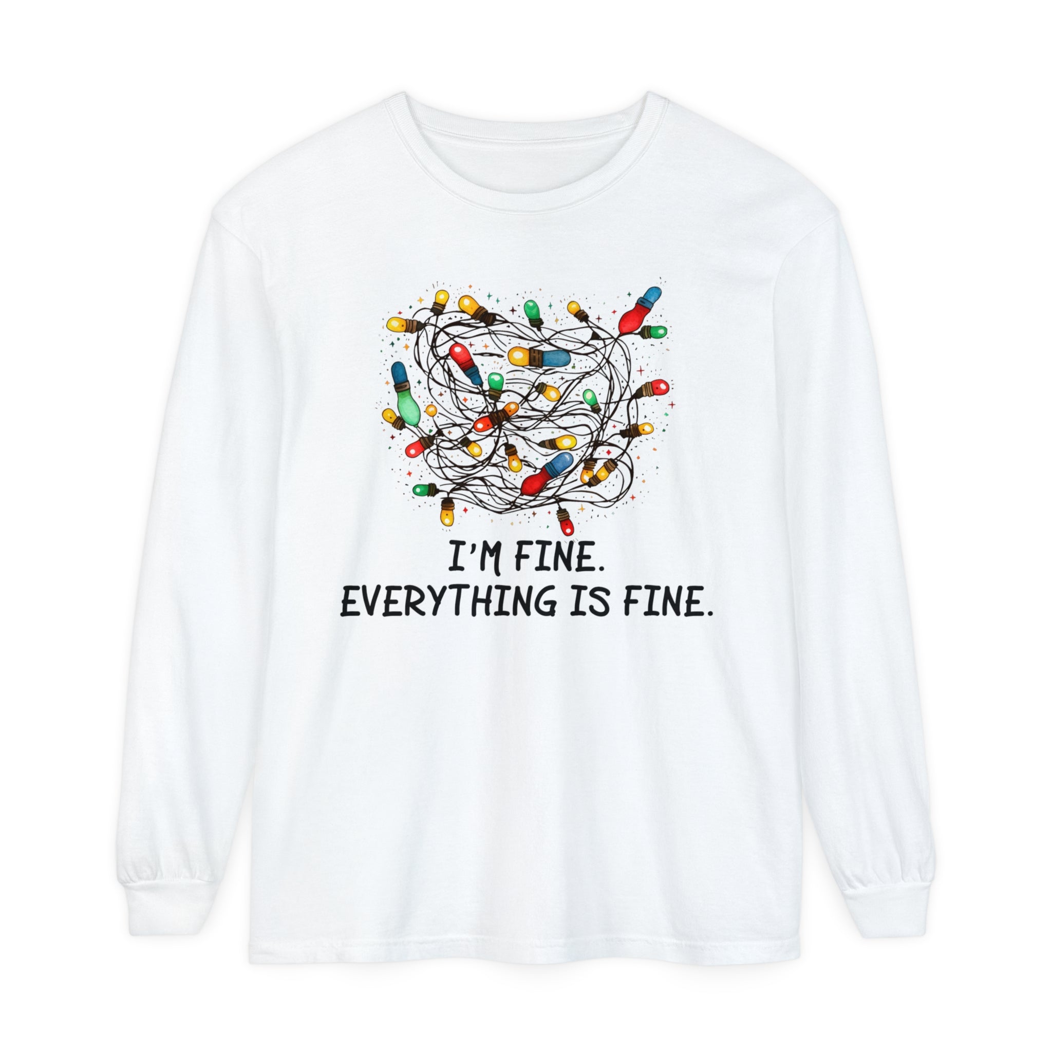 I'm Fine Tangled Lights Long Sleeve Shirt