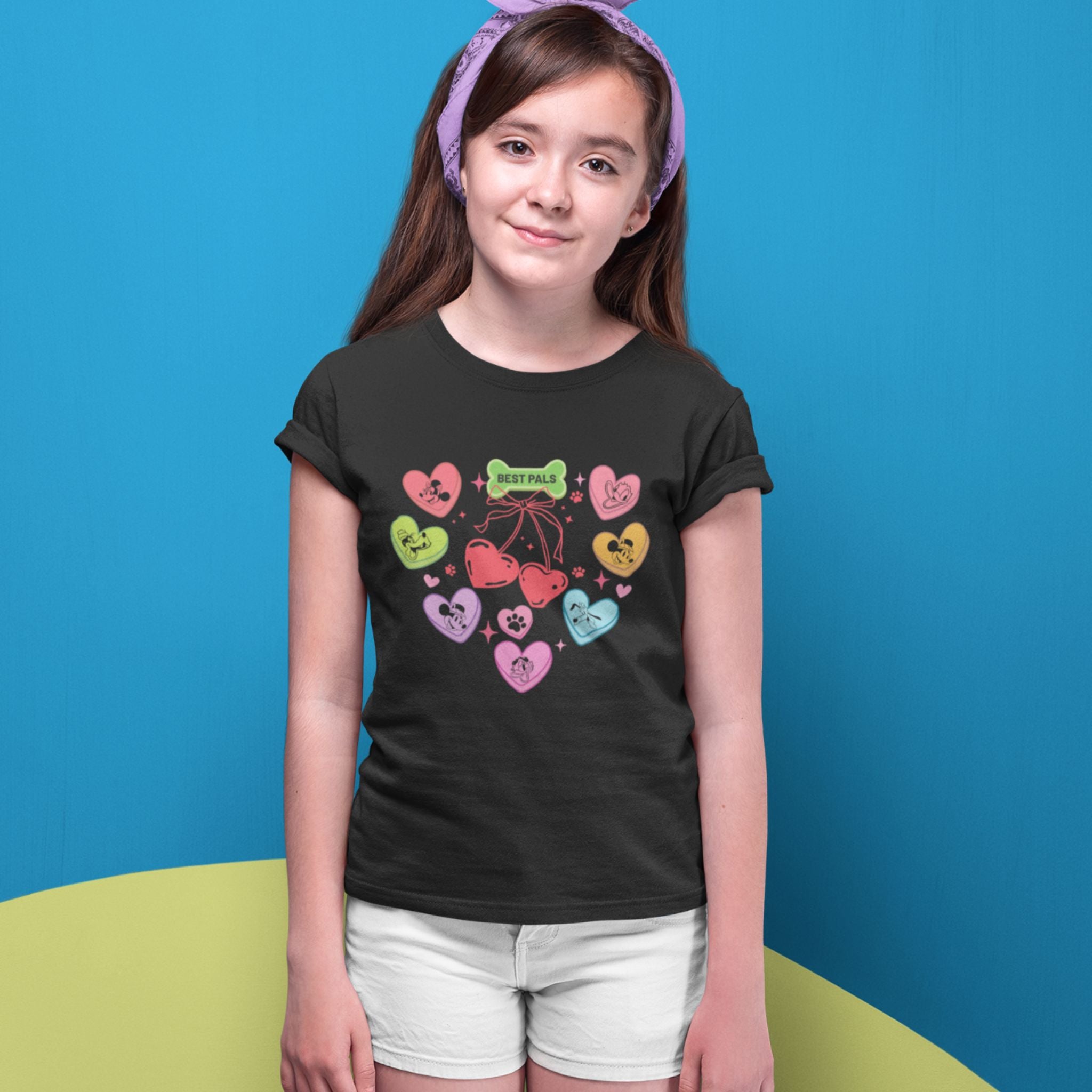 Mickey And Friends Candy Hearts Kids Shirt