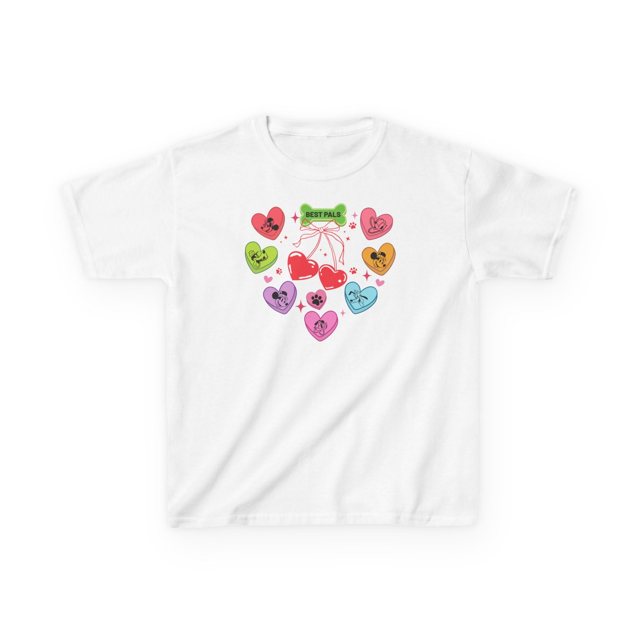 Mickey And Friends Candy Hearts Kids Tshirt