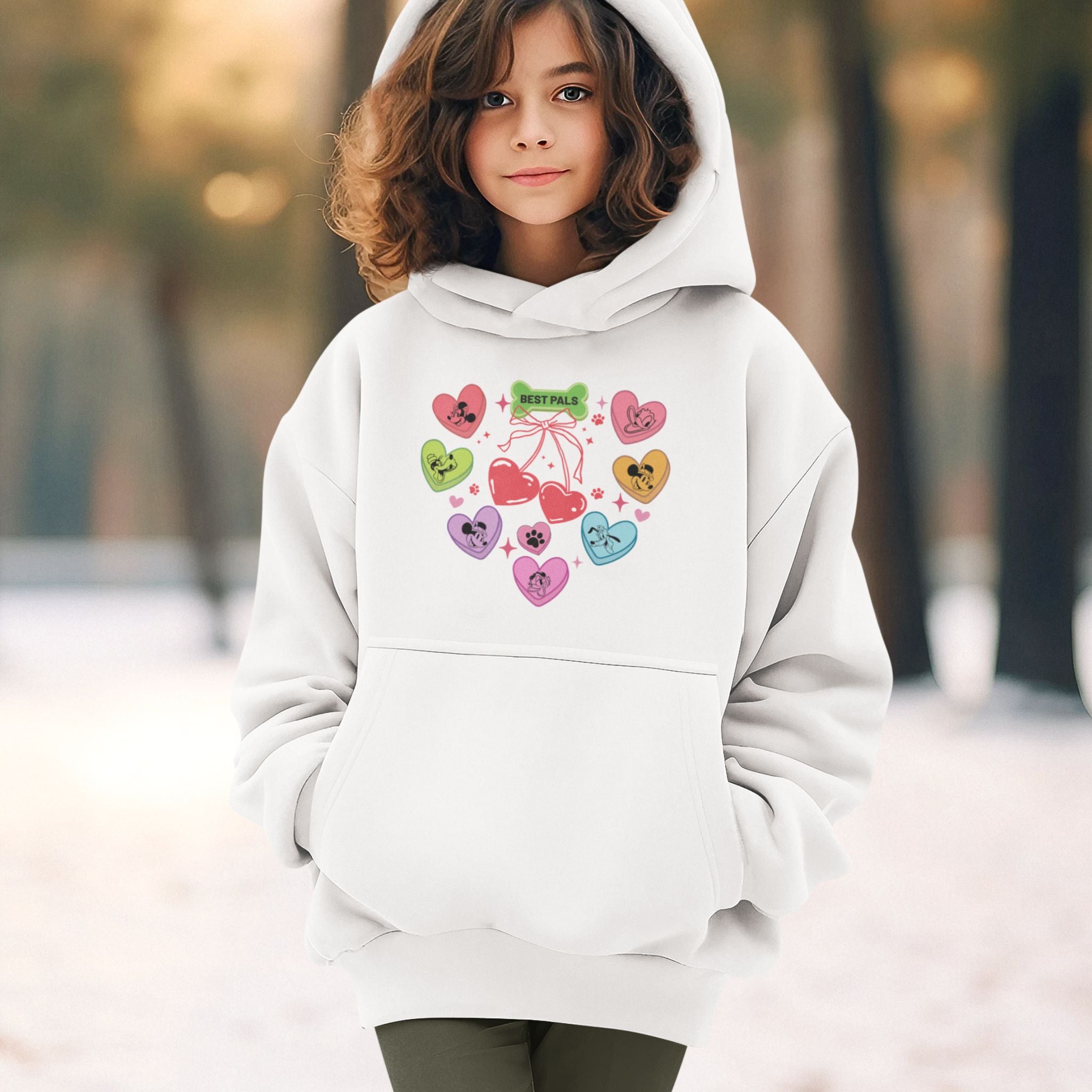 Mickey Friends Kids Valentine Hoodie