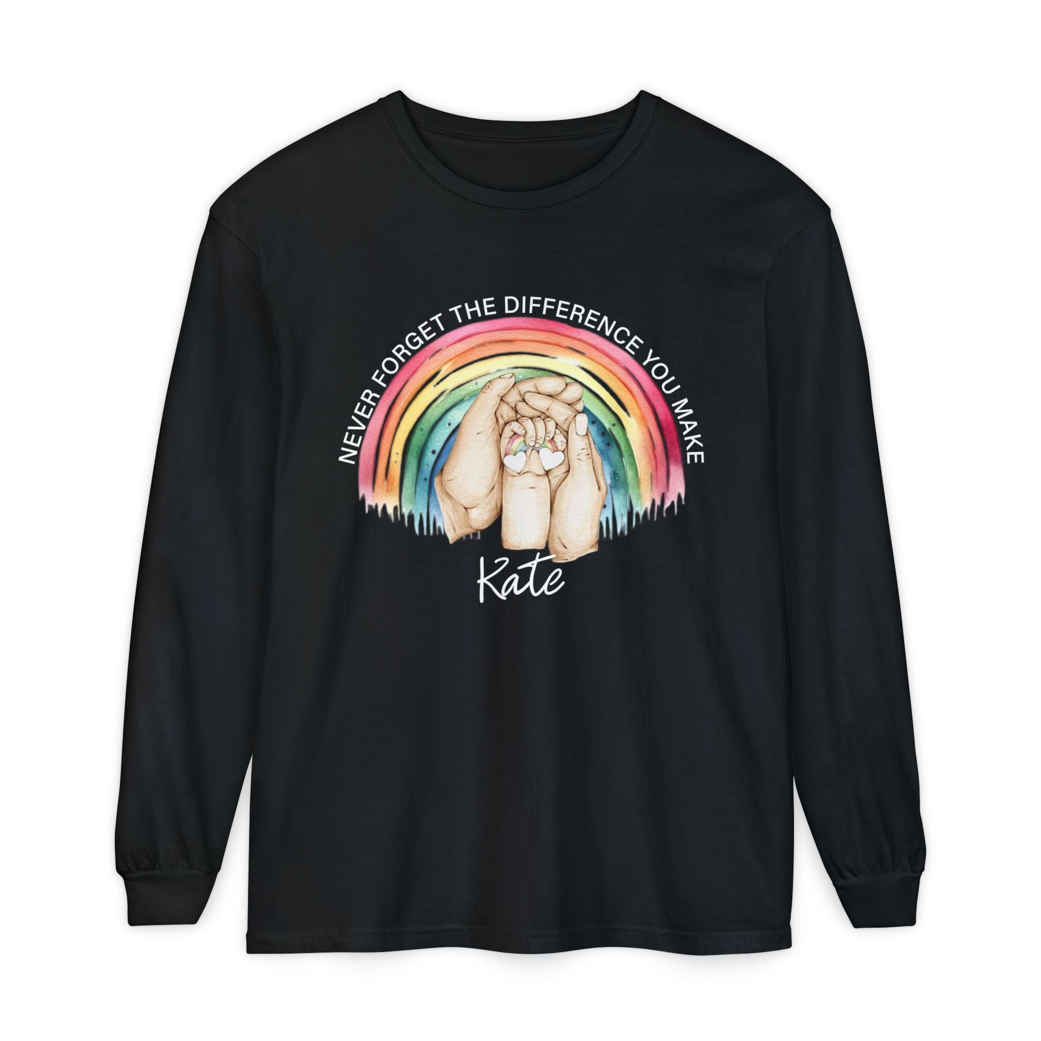 Never Forget The Difference You Make Long Sleeve Tshirt