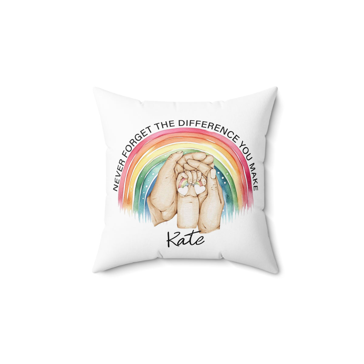 Never Forget The Difference You Make Throw Pillow 