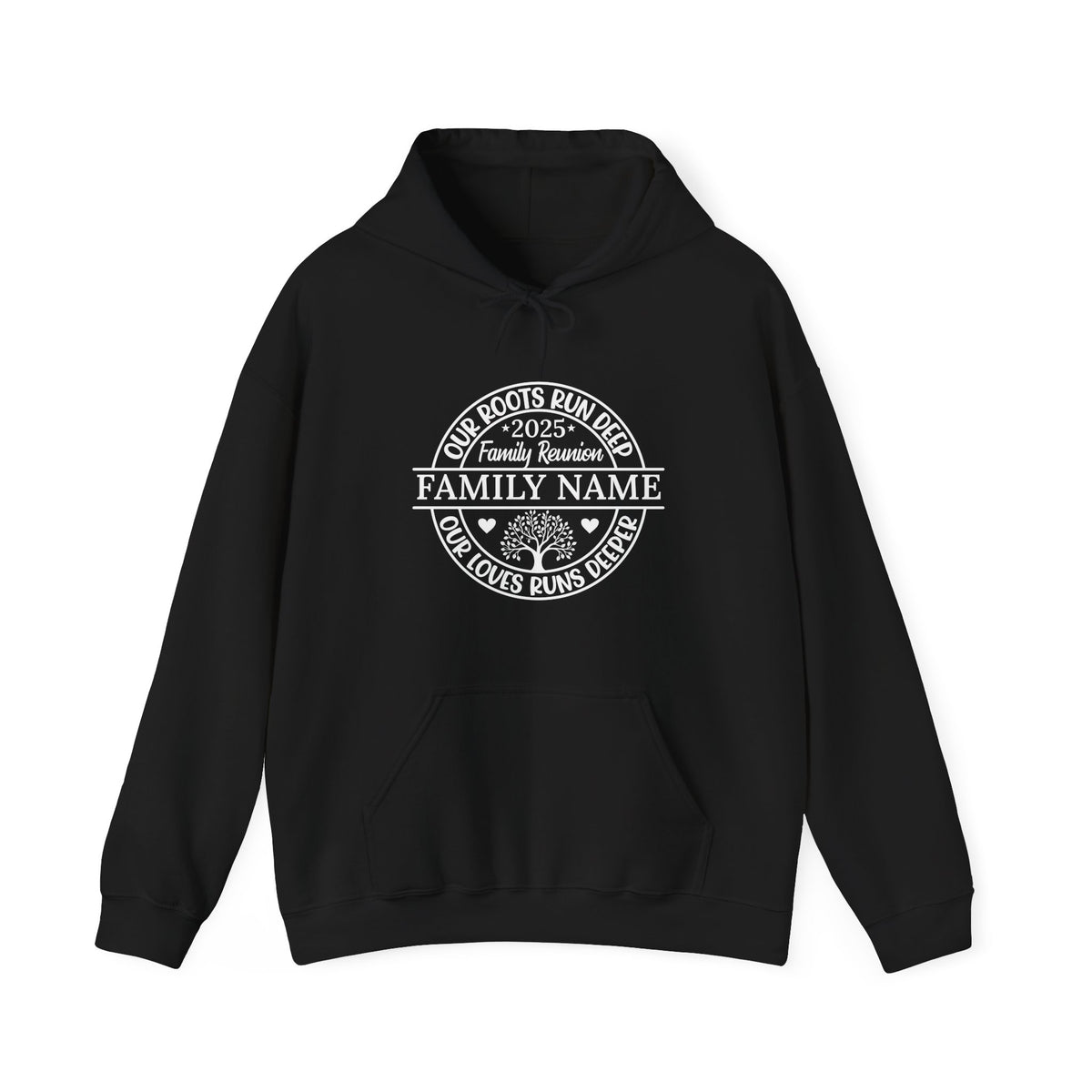 Our Roots Run Deep with Heart Family Group Hoodie