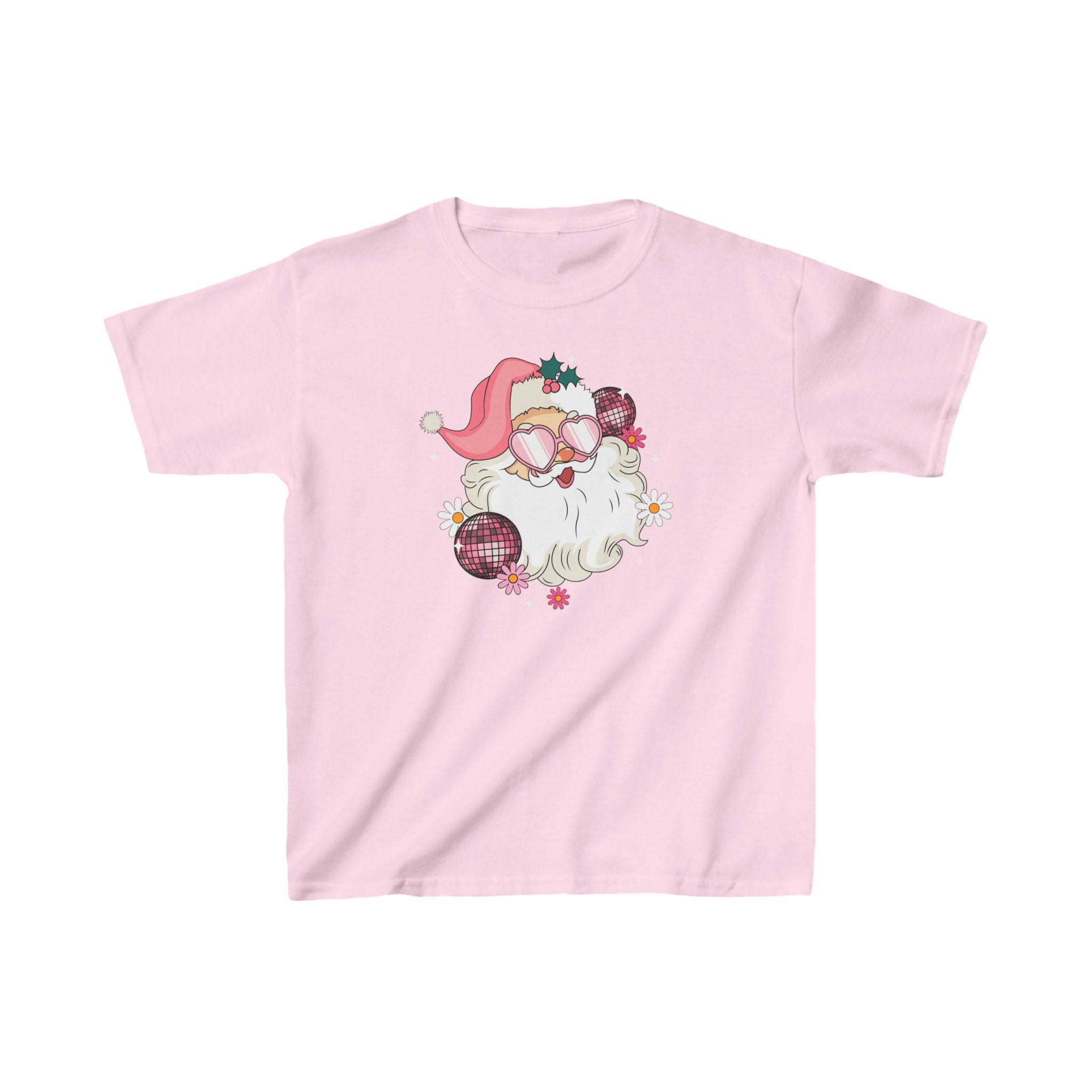 Pink Santa Christmas Kids Shirt 