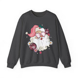 Pink Santa Christmas Sweatshirt Gift