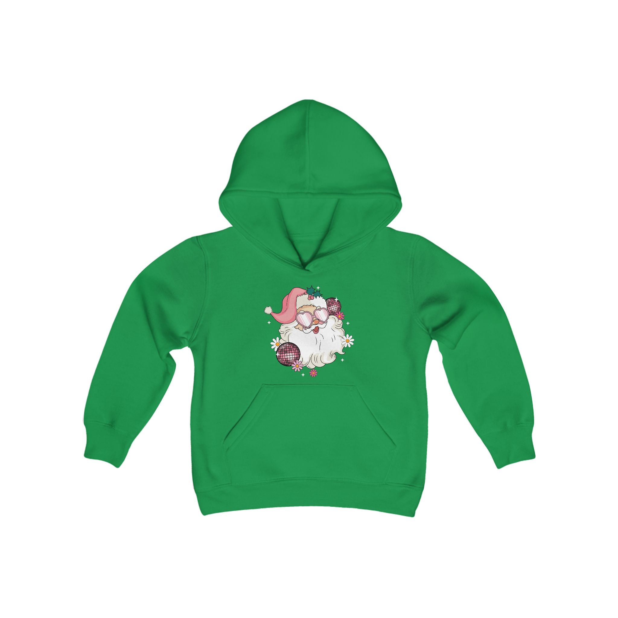 Pink Santa Christmas Youth Hoodie