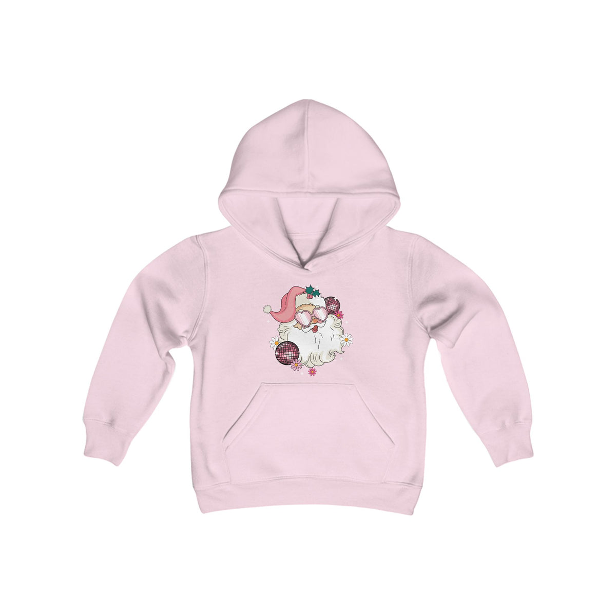 Pink Santa Christmas Youth Sweatshirt Hoodie