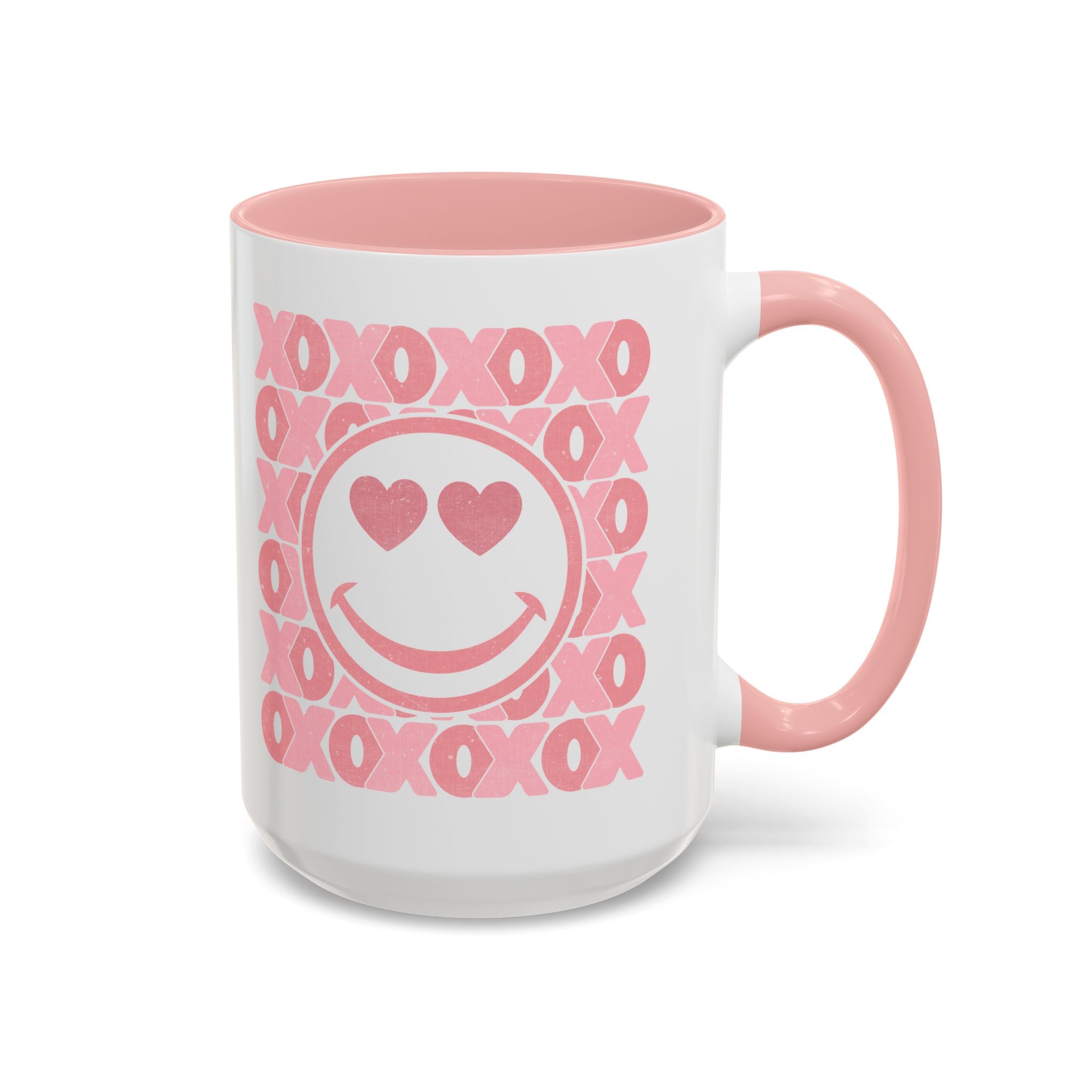 Pink XOXO Smiley Face Mug