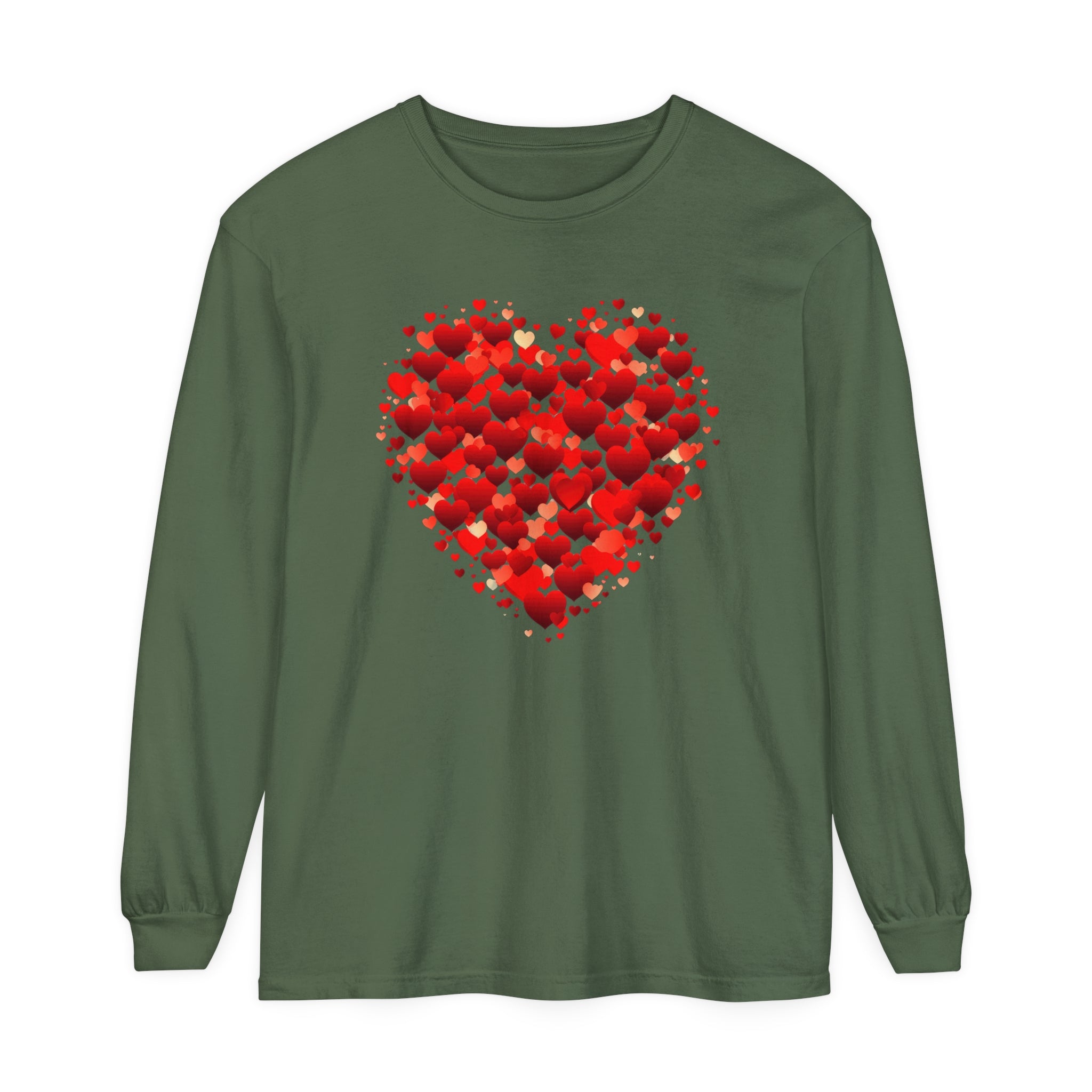 Red Double Heart Long Sleeve Tee