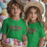 Retro Christmas vibes kids t shirts