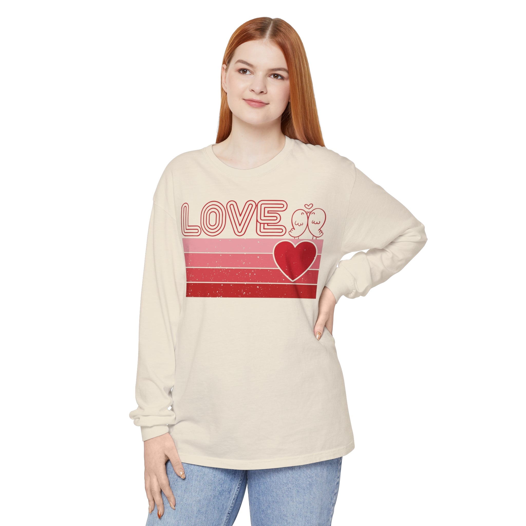 Retro Love Valentines Day Long Sleeve Shirt