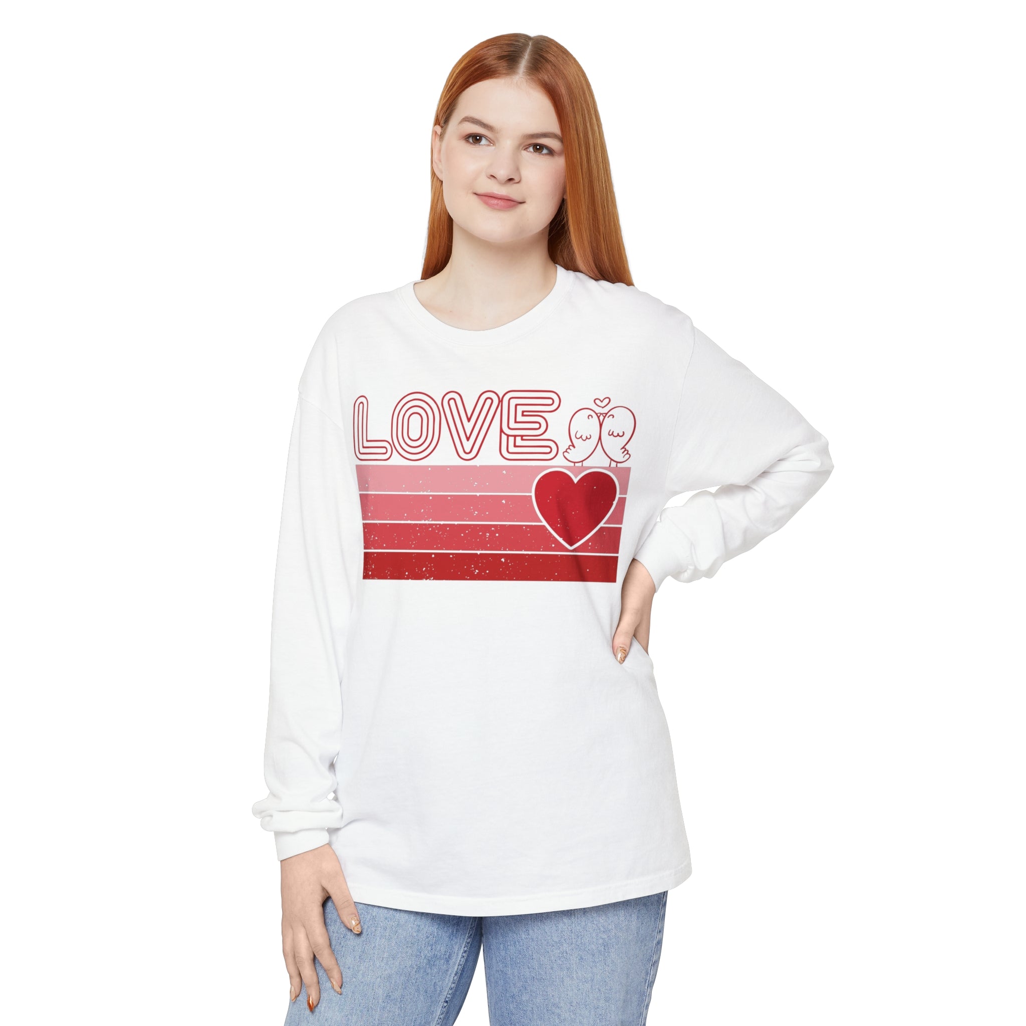 Retro Love Valentines Day Long Sleeve T-Shirt