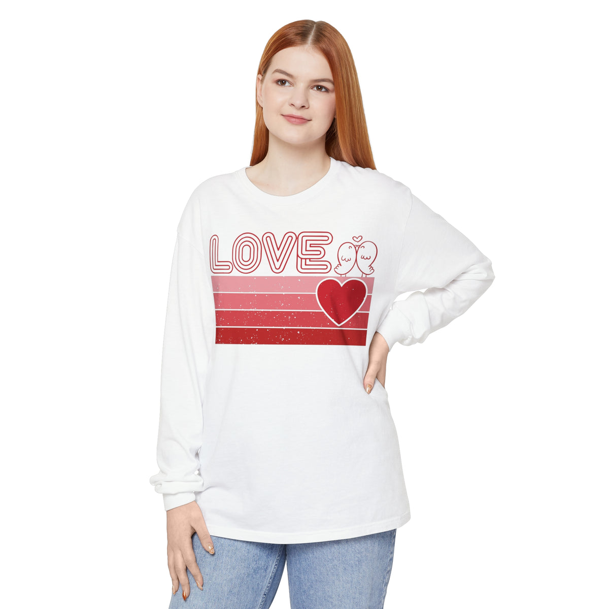 Retro Love Valentines Day Long Sleeve T-Shirt