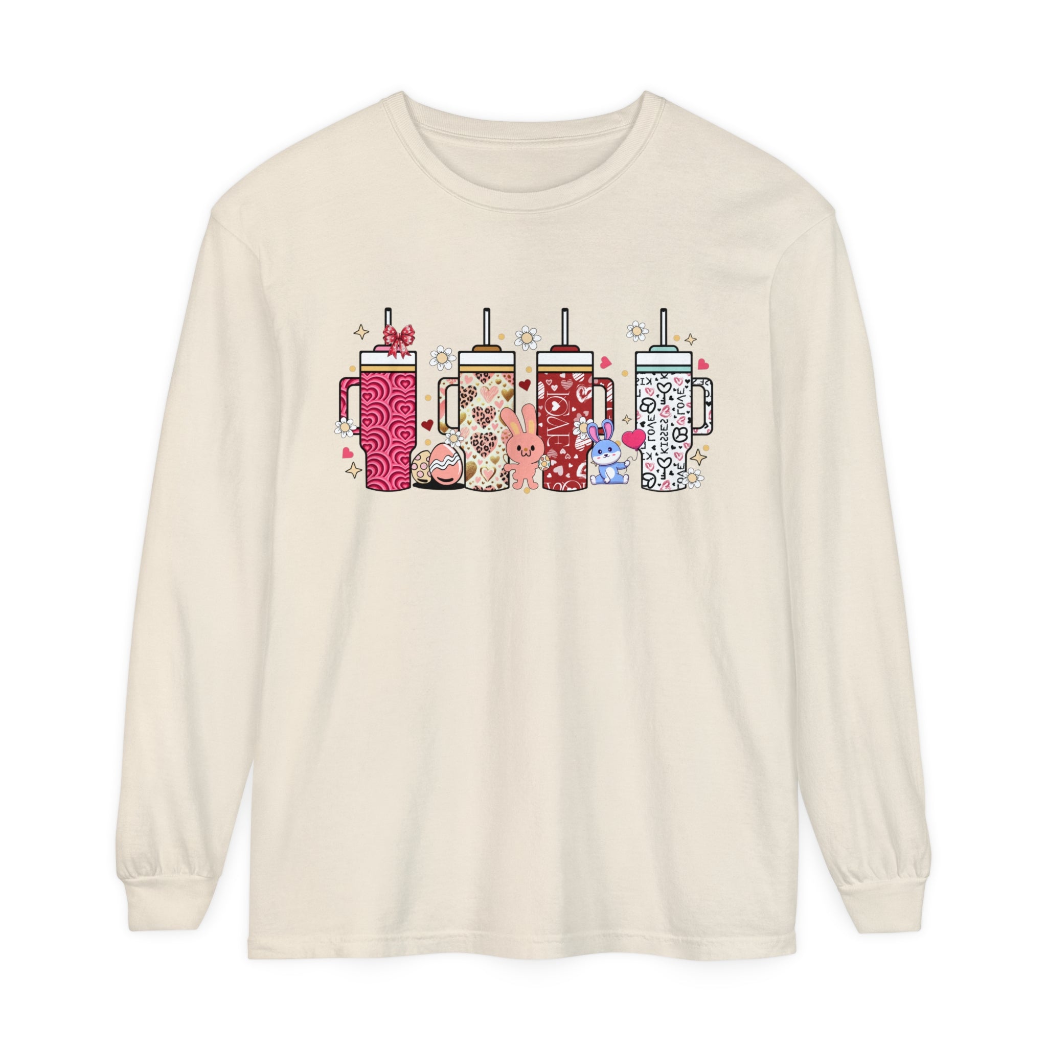 Retro Obsessive Cup Disorder Valentine's Day Long Sleeve Shirt
