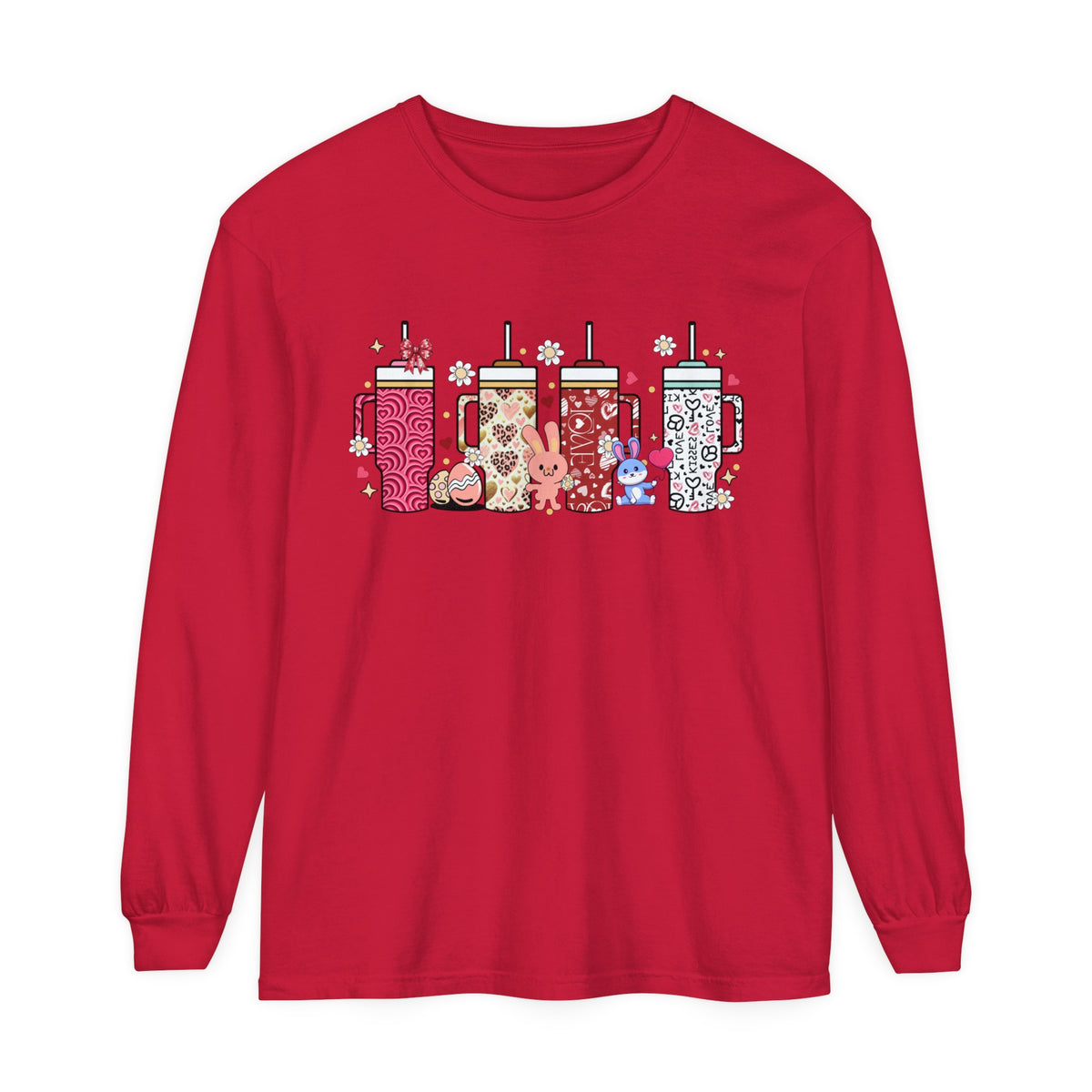 Retro Obsessive Cup Disorder Valentine's Day Long Sleeve Tee