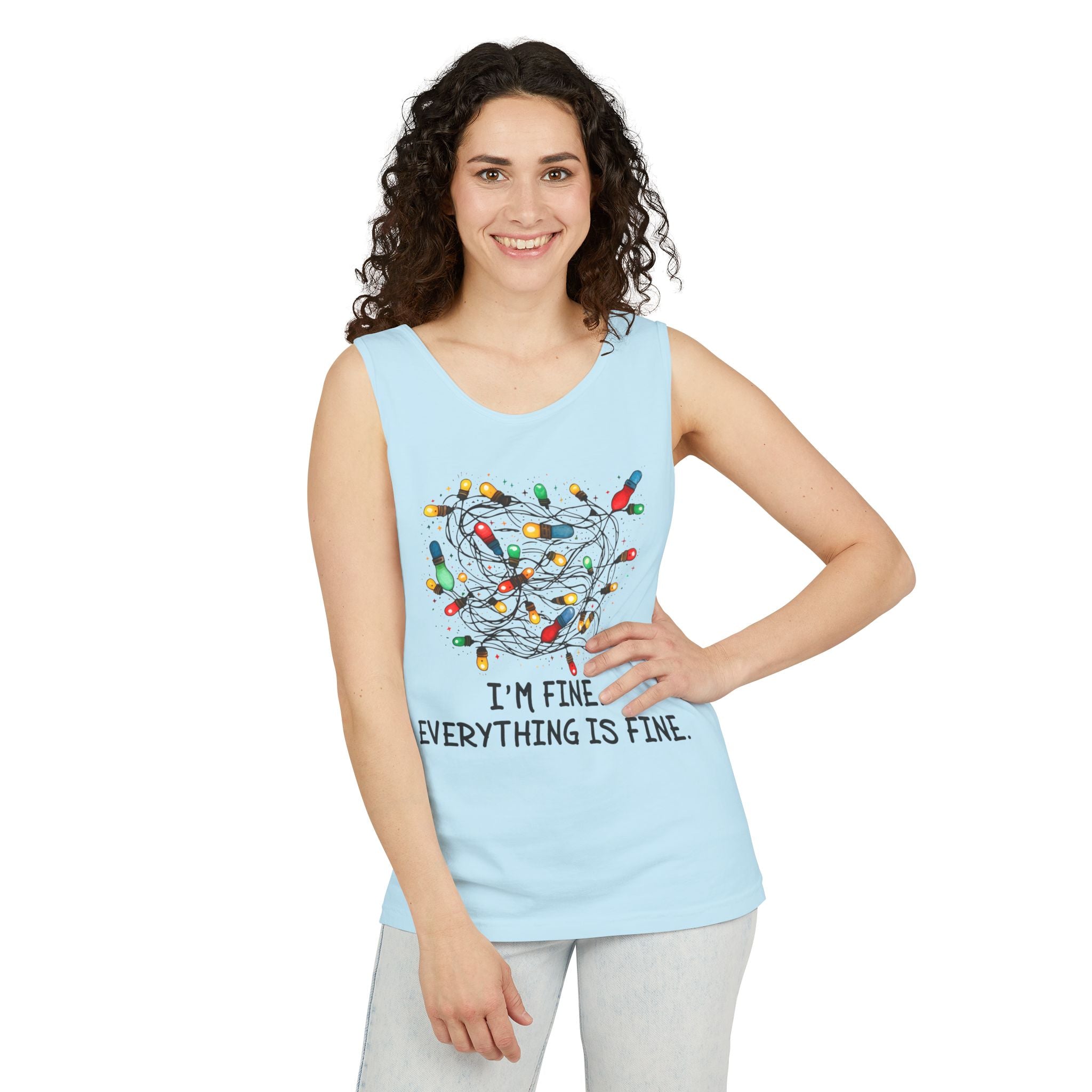 Tangled Christmas Lights Tank Top