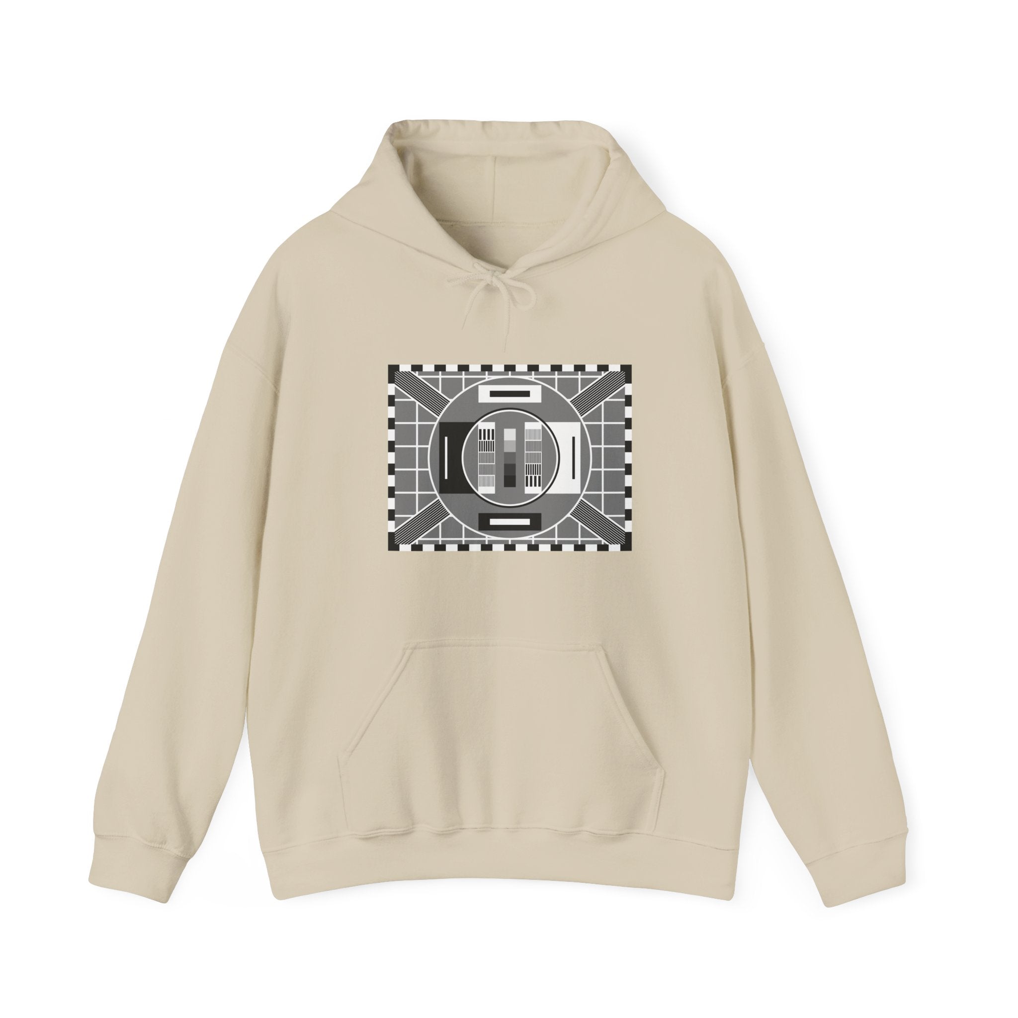 Television TV Video Test Pattern Vintage Hooded Sweatshirt
