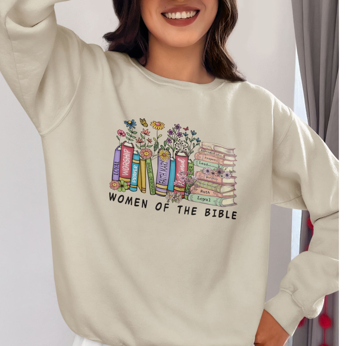 Women Of The Bible Sweatshirt, Floral Book Sweatshirt, Christian Women Sweatshirt, Jesus Book Shirt, Gift For Book Lover, Floral Shirt