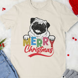 Pug Christmas Shirt, Merry Christmas, Christmas Party Tee, Christmas Dog Shirt, Gift For Christmas, Cute Dog Shirt, Christmas Tee, Gift For Dog Lover