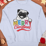 Christmas Pug Sweatshirt, Funny Pug Christmas Sweatshirt, Dog Lover Gift, Pug Mom Sweatshirt, Dog Mom Shirt