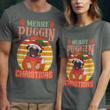 Merry Puggin Christmas Tshirt, Holiday Santa Pug Shirt, Santa Pug Shirt, Christmas Pug Shirt, Pug In Santa Hat