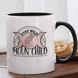 Stay Wild Moon Child Mug, Moon Coffee Mug, Witchy Mug, Mystical Mug, Nature Mug, Gift Mug, Boho Coffee Mug