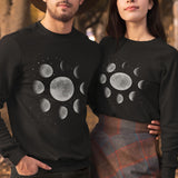 Moon Phase Lunar Sweatshirt, Celestial Shirt, Astrology Tee, Spiritual Sweatshirt, Aesthetic Shirt, Moon Shirt, Mystical Shirt, Astronomy Shirt