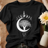 Tree Of Life Moon Phases T-Shirt, Mystical Moon Phases Shirt, Yoga Lover Tree Shirt, Phases Of The Moon Tree Of Life Tee, Spiritual Shirt