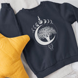 Mystical Moon Phases Sweatshirt, Tree Of Life Moon Phases Shirt, Yoga Lover Tree Shirt, Phases Of The Moon Tree Of Life Tee, Spiritual Shirt