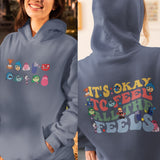 It's Okay To Feel All The Feels Hoodie, Disney Inside Out Shirt, Mental Health Sweatshirt, Inclusion Hoodie, Speech Therapy Hoodie