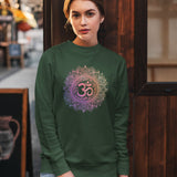 Om Mandala Sacred Geometry Sweatshirt Yoga Art Meditation Mindfulness Gift Boho Aesthetic Clothing