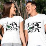 Live Love Soccer T-Shirt With Soccer Ball For Soccer Players