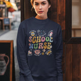 School Nurse Sweatshirt, School Nurse Gift For School Nurse, School Nurse Shirt, Back To School Nurse Tee, Cute Retro School Nurse T-Shirts