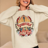 Nashville Tennessee Western Sweatshirt, Country Music Shirt, Vintage Nashville T-Shirt, Country Music Shirt Guitar Tees