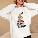 Skull skeleton hand halloween Sweatshirt, Skeleton Hand T-Shirt, Skeleton Shirt, Horror Gift, Skeleton Rock Tee, Rock and Roll Shirt