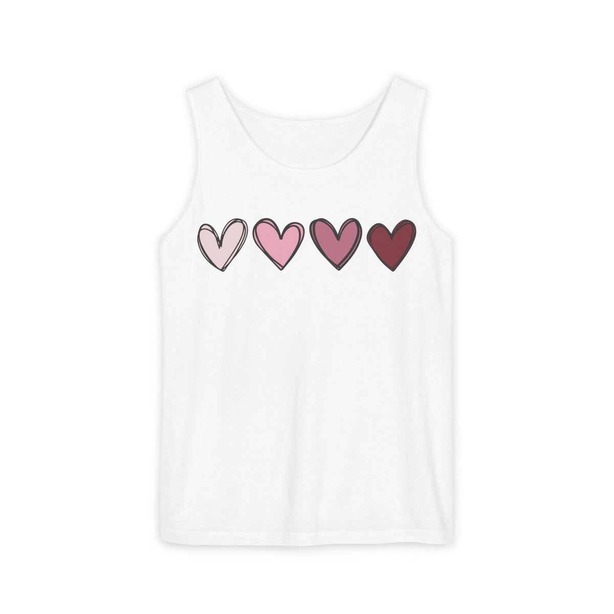 Valentine Double Hearts Tank Top