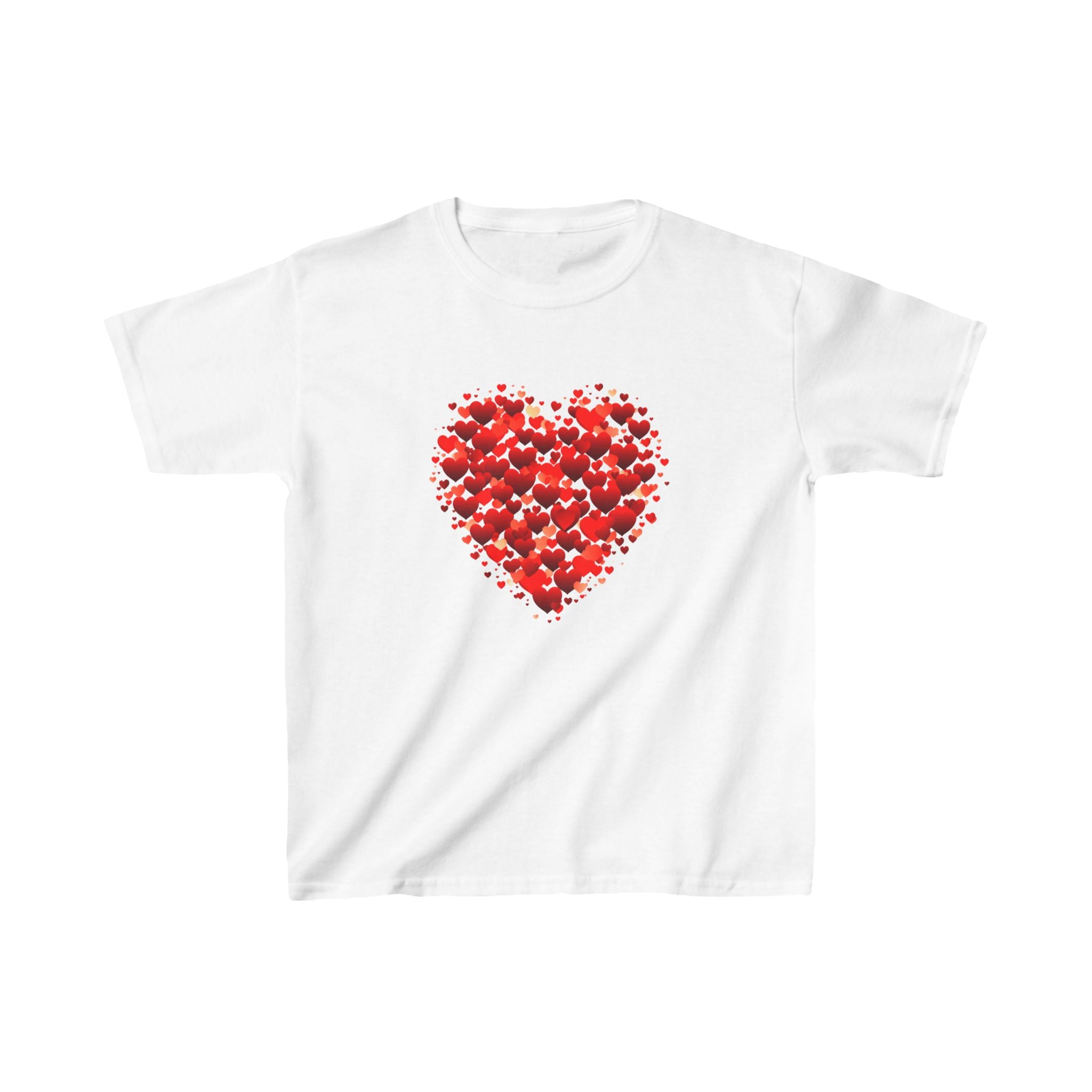 Valentine Double Red Heart Kids Shirt