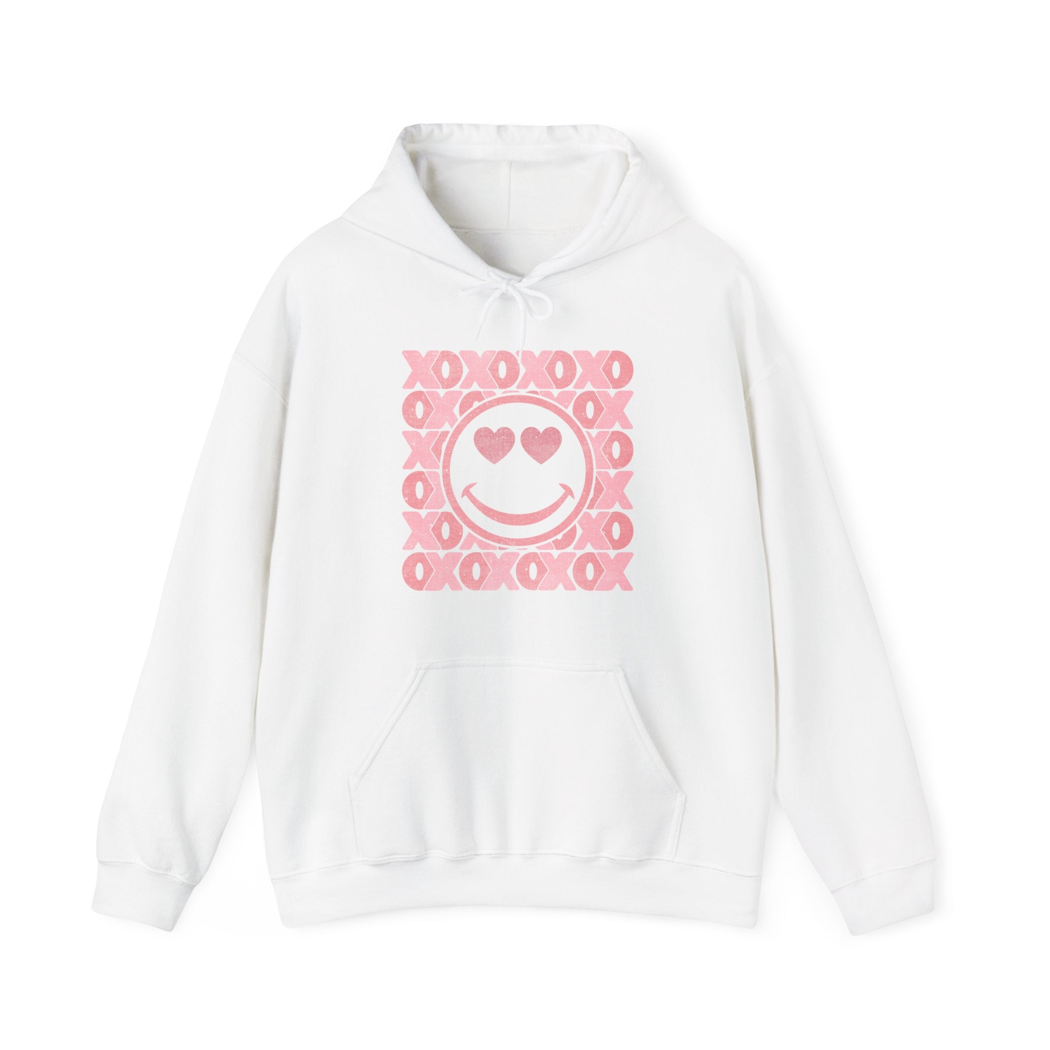 Valentine XOXO Happy Smiley Face Hoodie