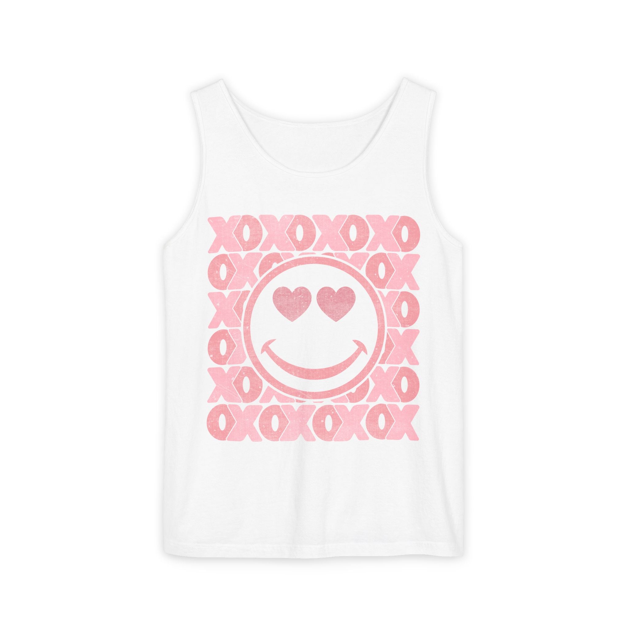 Valentine XOXO Smiley Face Tank Top