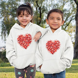 Valentines Day Double Heart Youth Hoodie