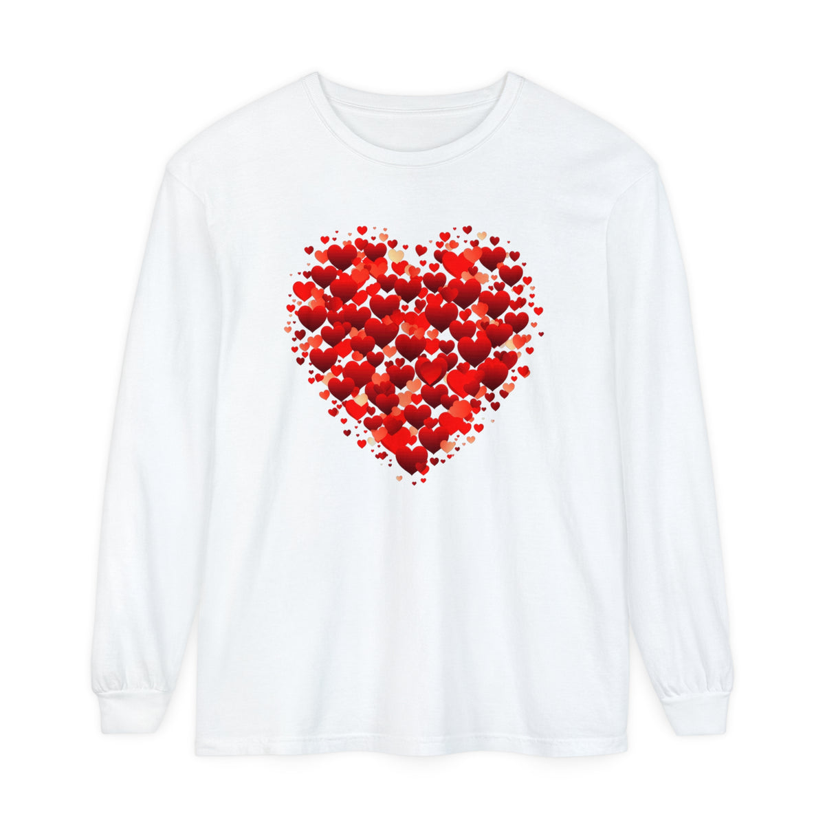 Valentines Day Red Heart Long Sleeve T-Shirt