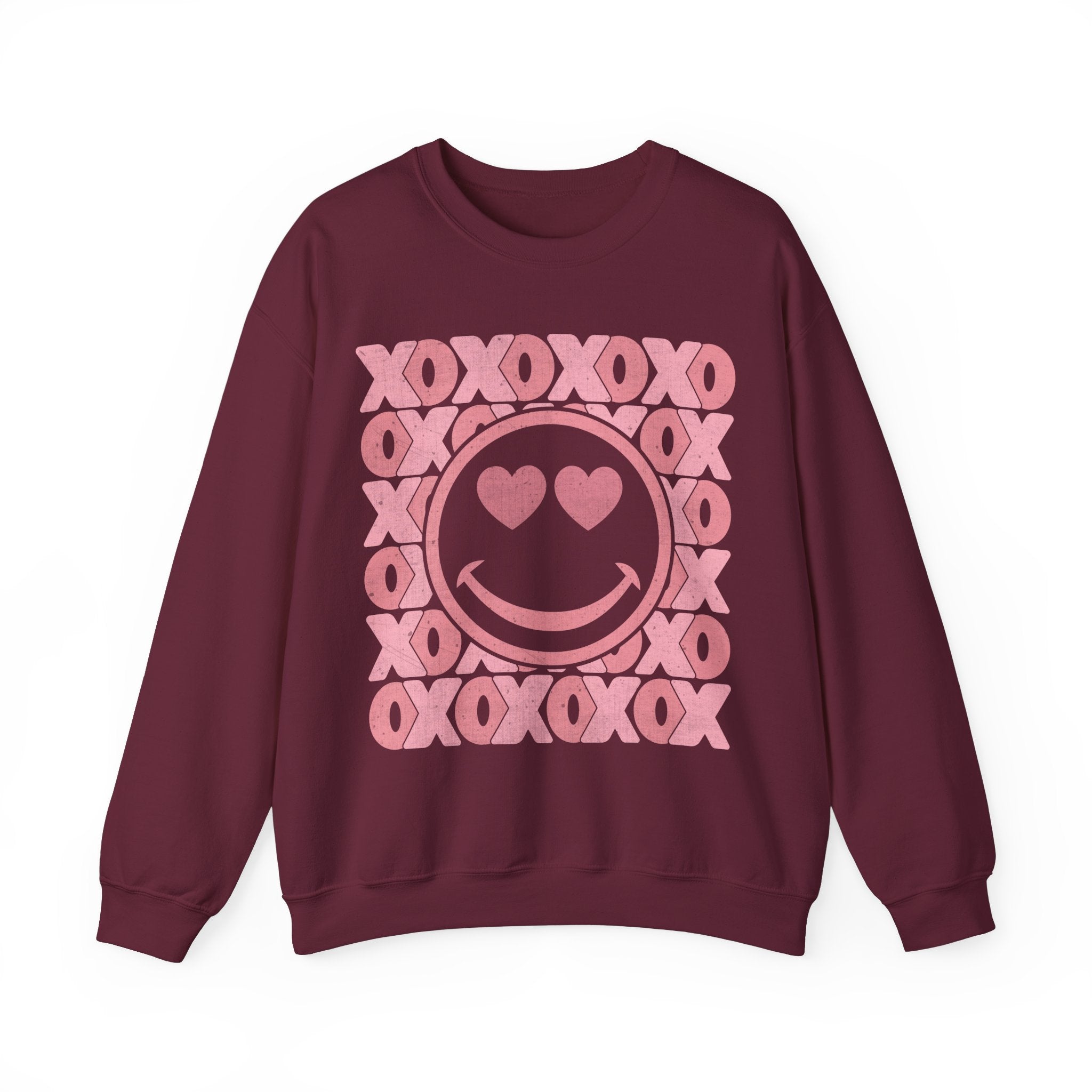 Valentines Day XOXO Smiley Face Sweatshirt