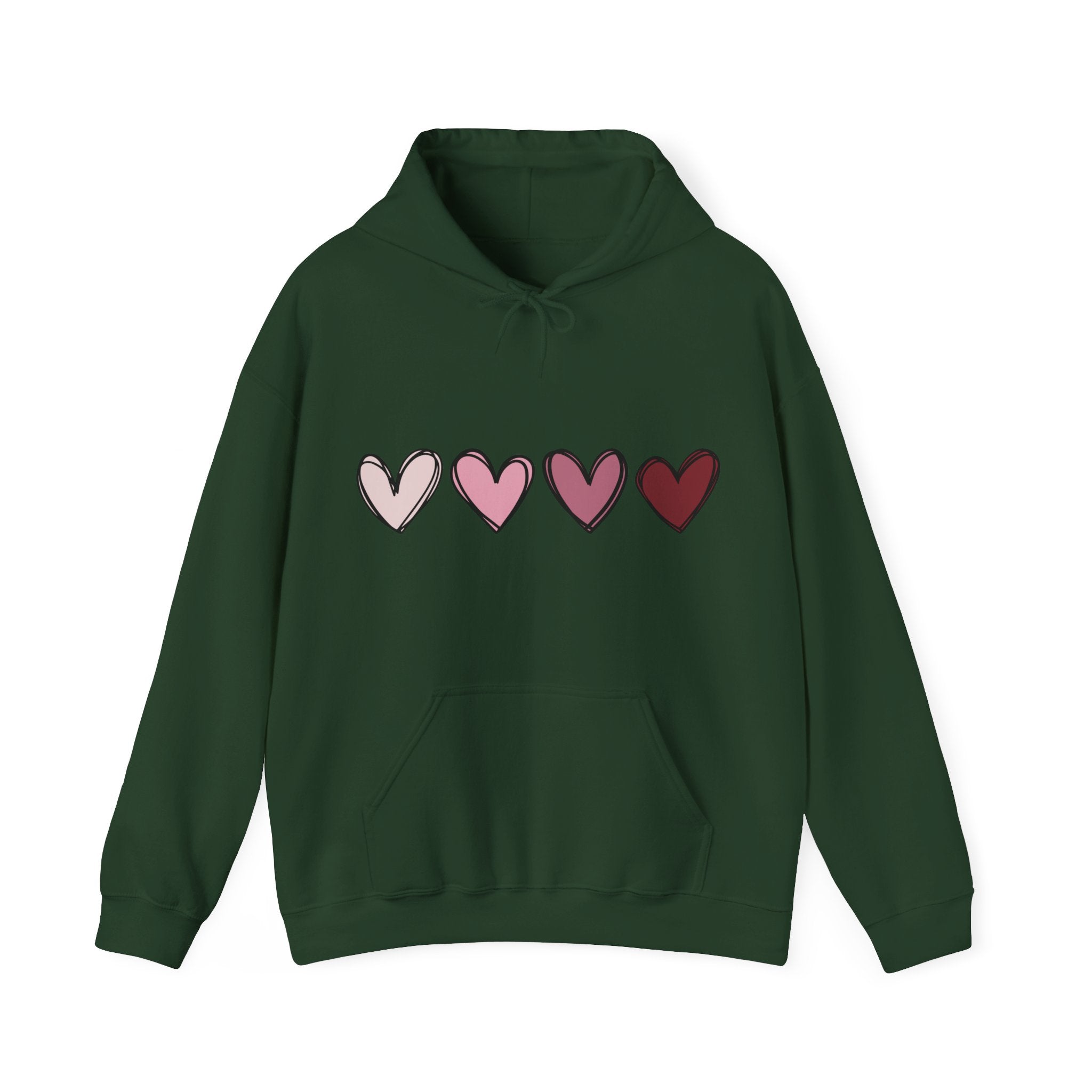 Valentines Double Love Hearts Hoodie