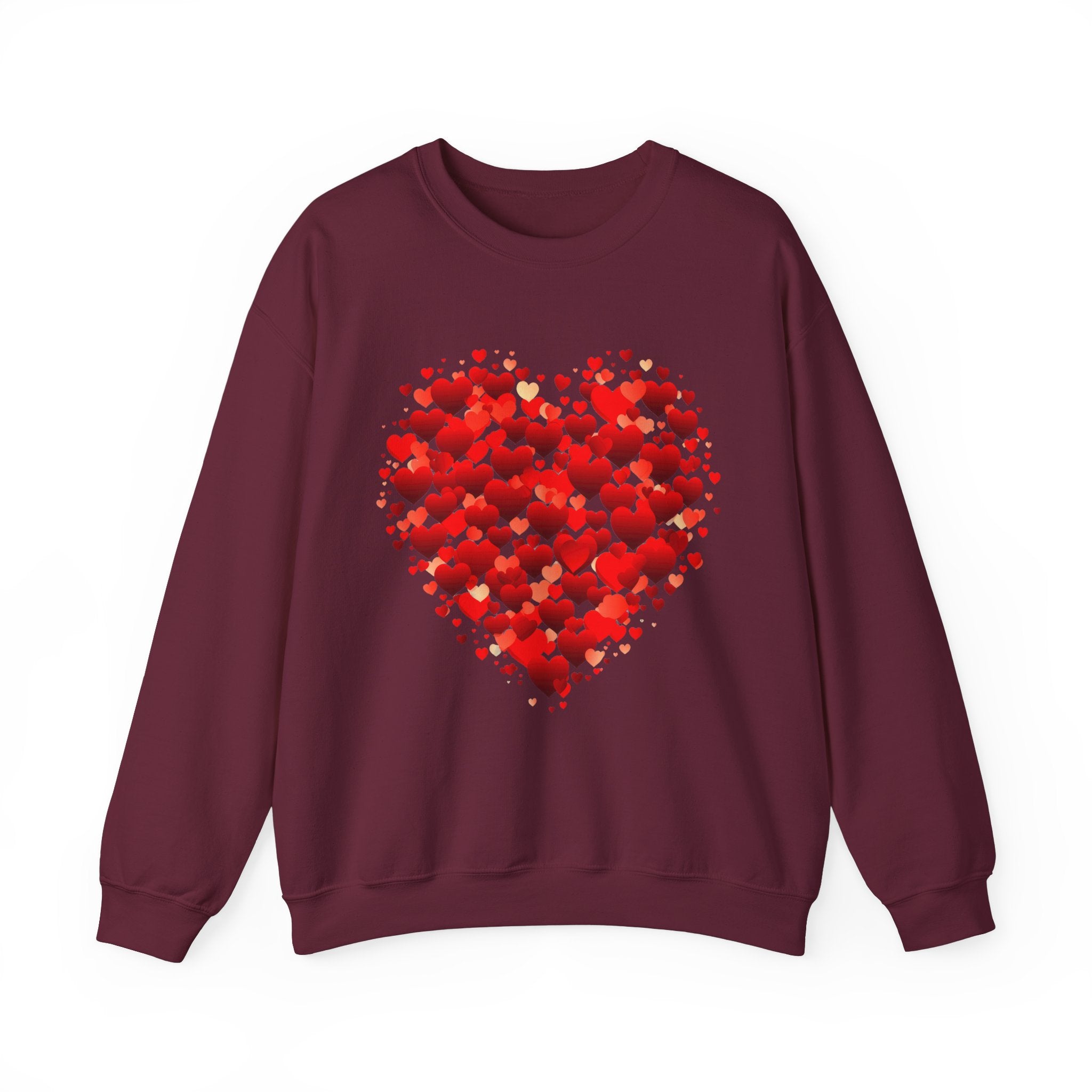 Valentines Double Red Heart Sweatshirt