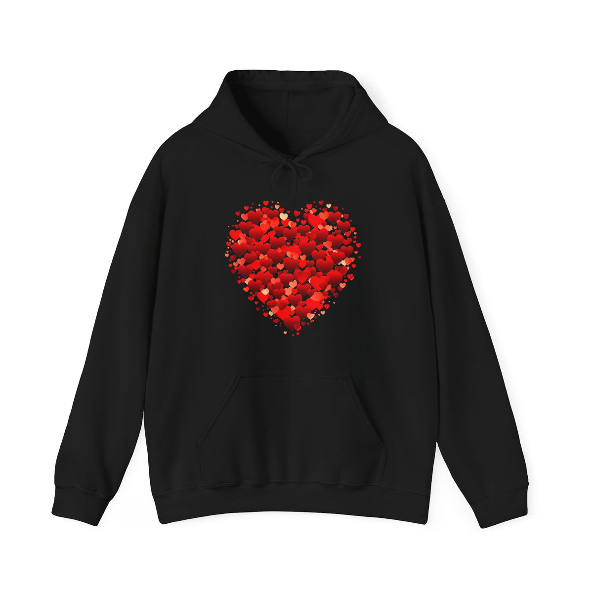 Valentines Red Double Heart Hoodie