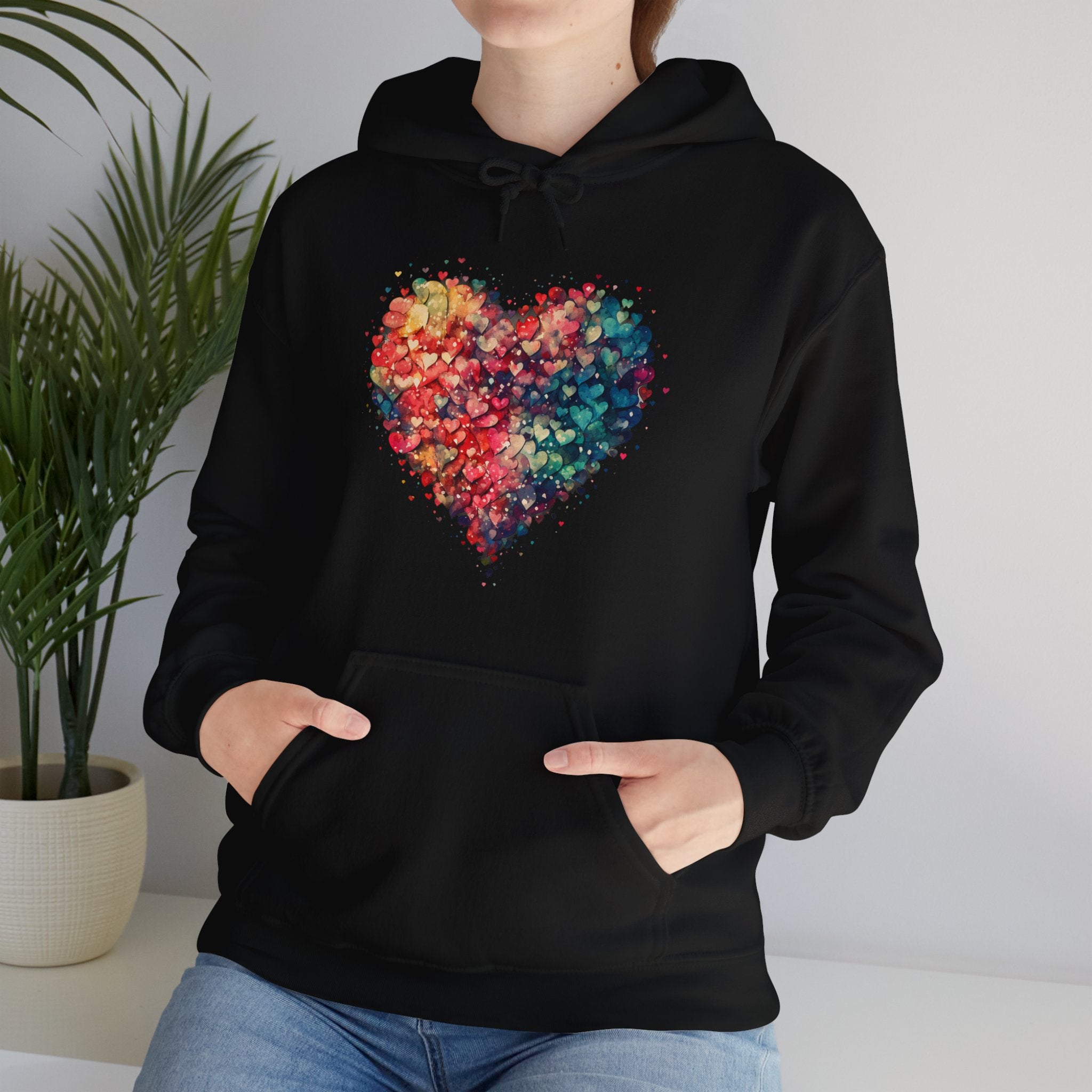 Valentines Watercolor Heart Hoodie