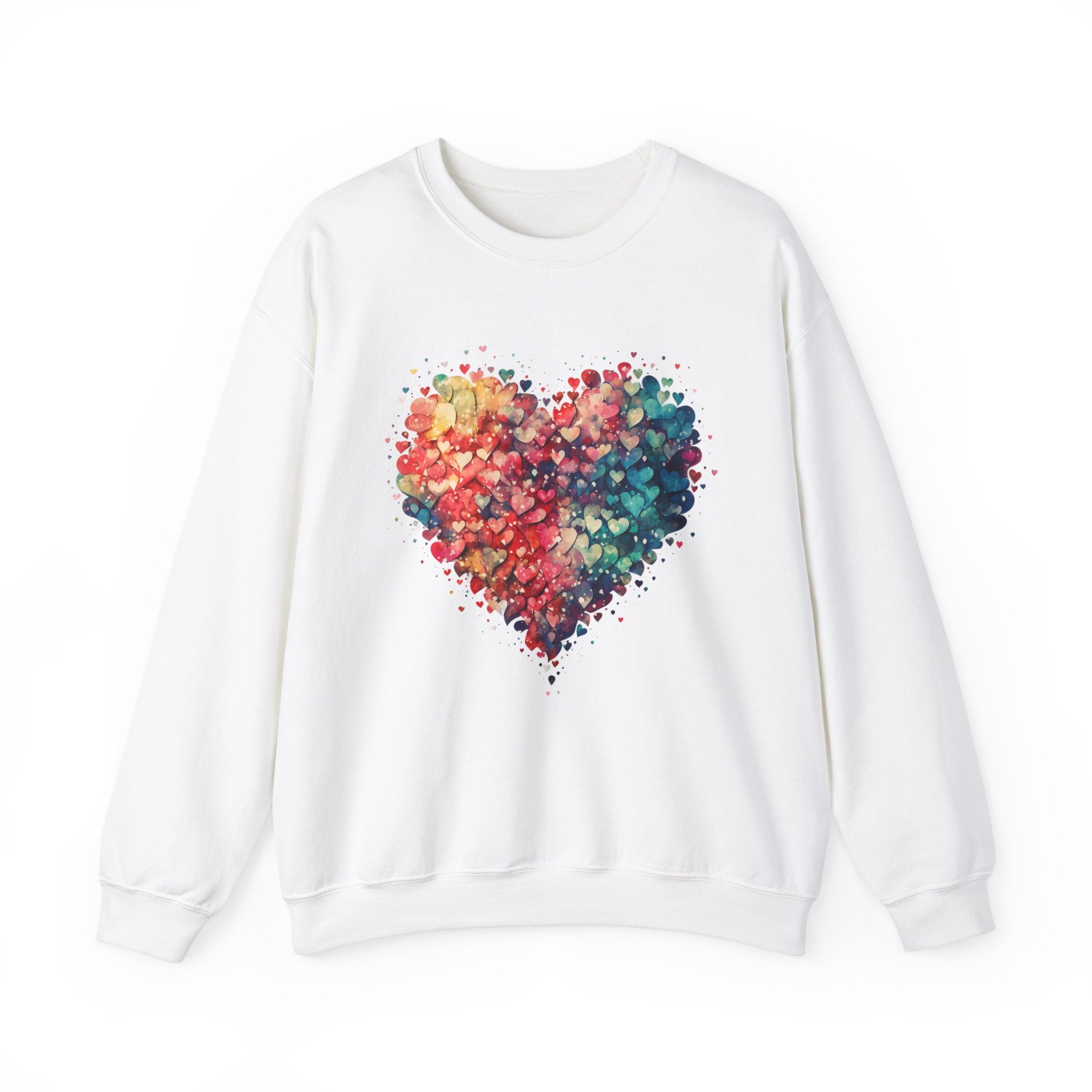 Valentines Watercolor Hearts Sweatshirt