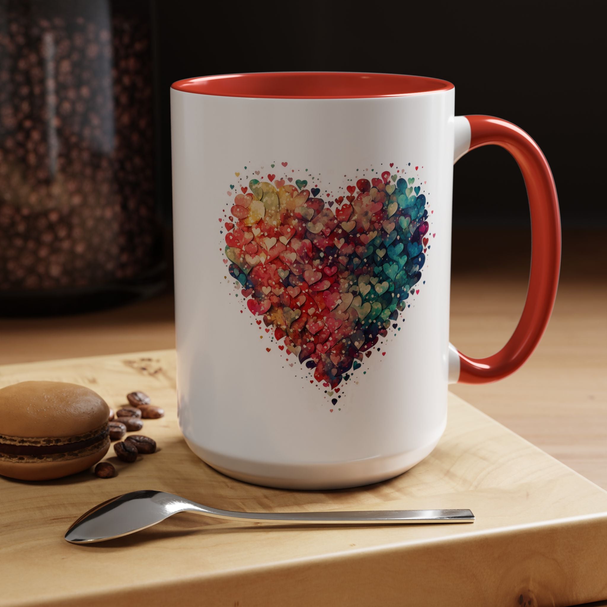 Watercolor Heart Coffee Cup