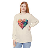 Watercolor Heart Long Sleeve Shirt
